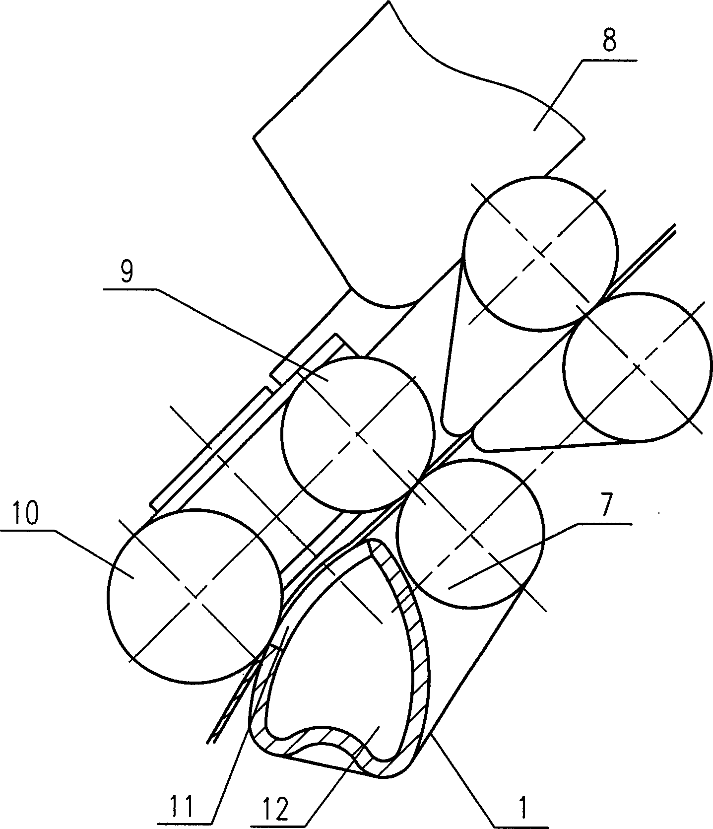Fiber collecting device for ring spinning frame