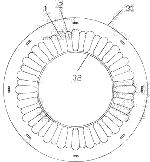 Stator punching sheet of combination structure