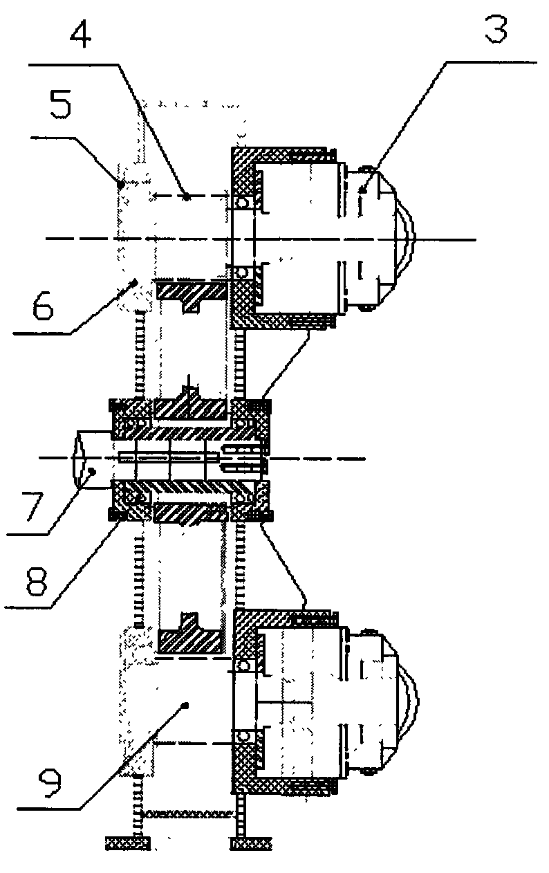 Transmission mechanism of 3,000KN hydraulic towing winch