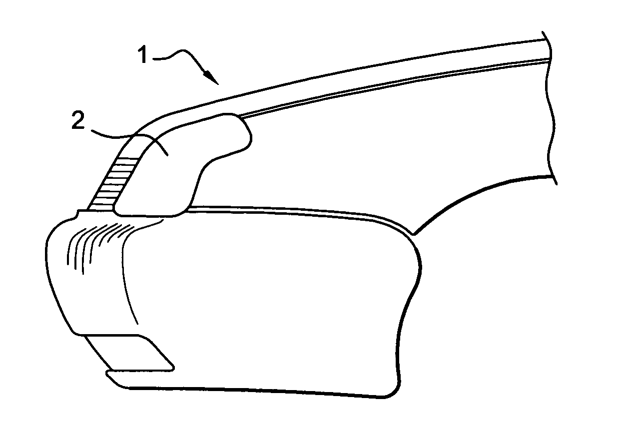 Energy absorbing headlight for a motor vehicle and a method of absorbing the energy produced by pedestrian impact