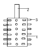 Wheat threshing bar with protrusions