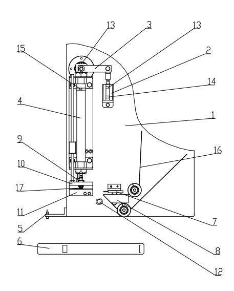 Label picking and sticking device
