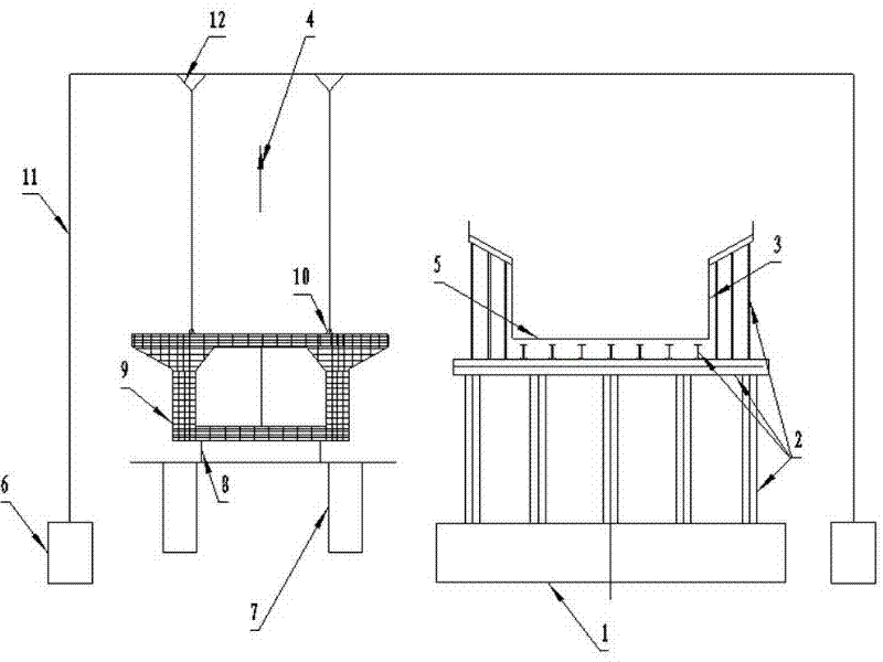 Quick construction method for No. 0 section of prestressed concrete beam type bridge