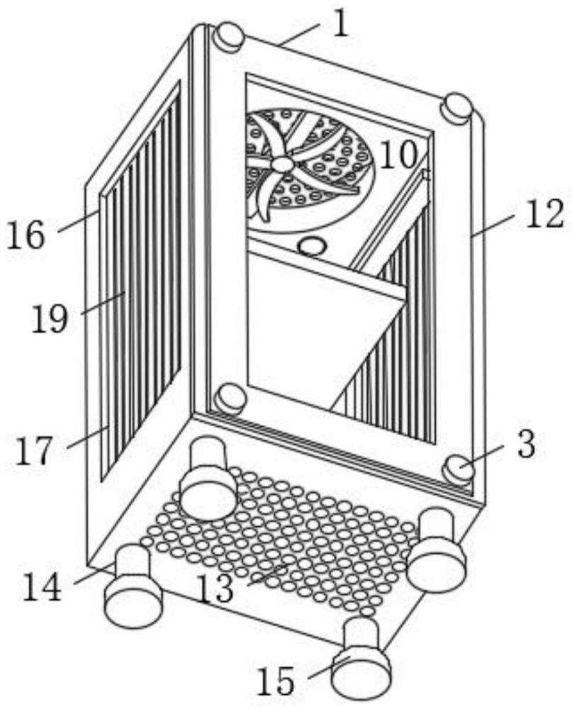 Efficient heat dissipation case for block chain field