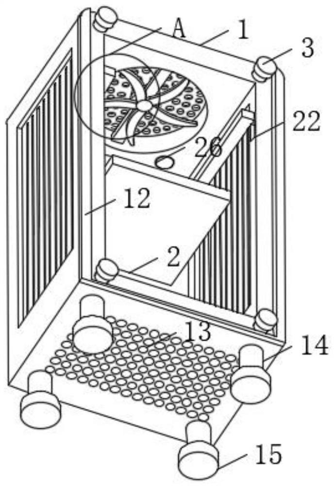 Efficient heat dissipation case for block chain field