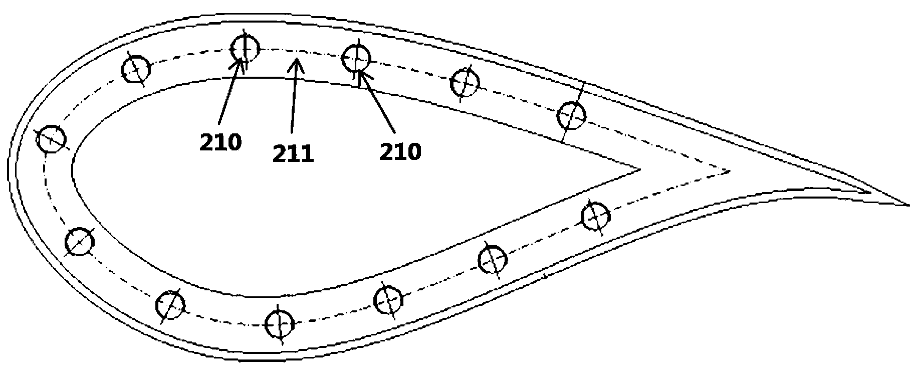 A method and device for integrally forming segmented blades
