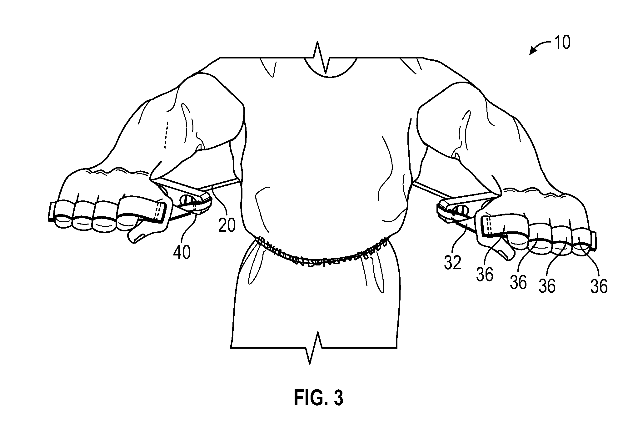 Resistance band having hand adapters and handles