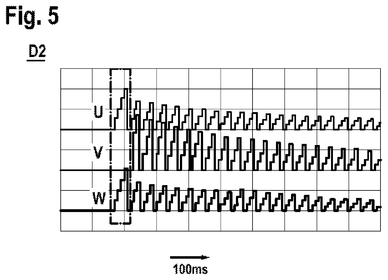 Determination of an interrupted motor phase of an electric motor