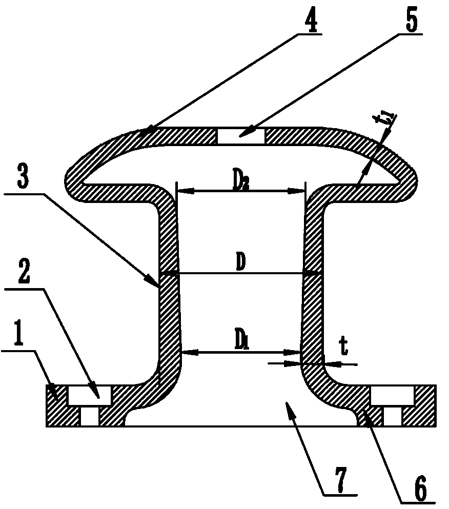 Reinforced bollard with bidirectional-blocking eave