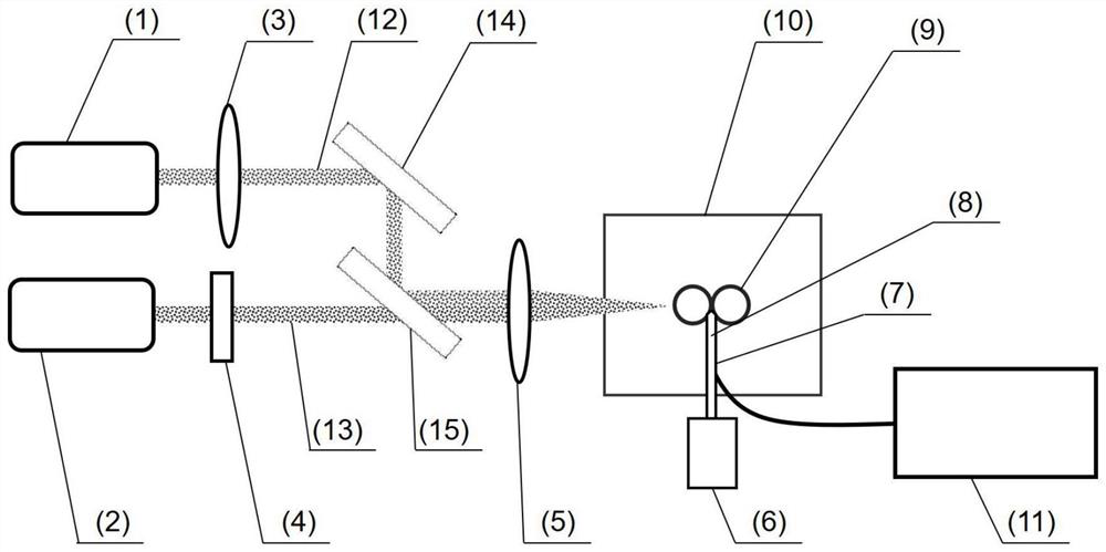 Sensor for detecting droplet concentration based on double-microsphere coupling mode splitting