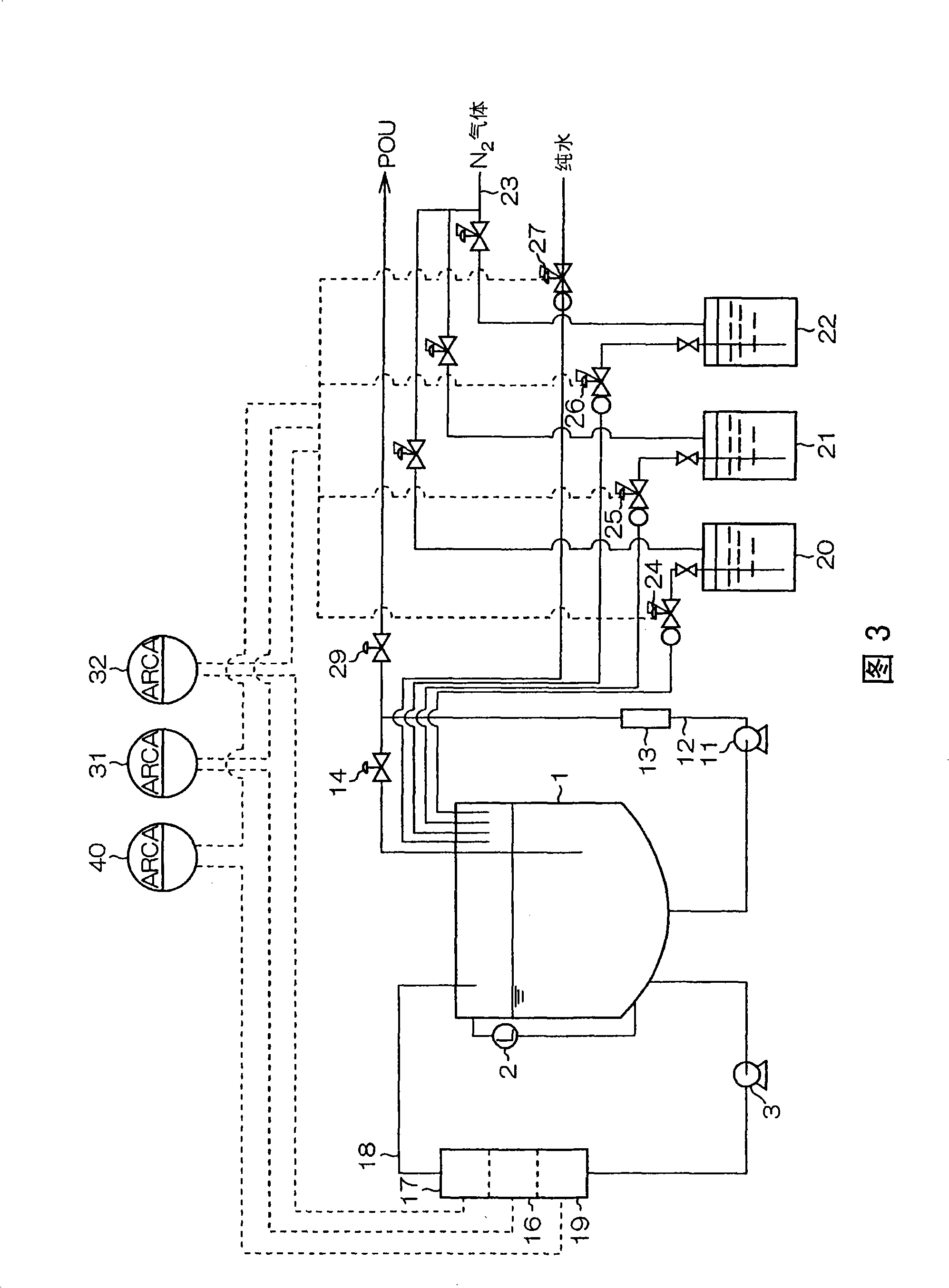 Device for blending etching solution and device for determining concentration of etching solution