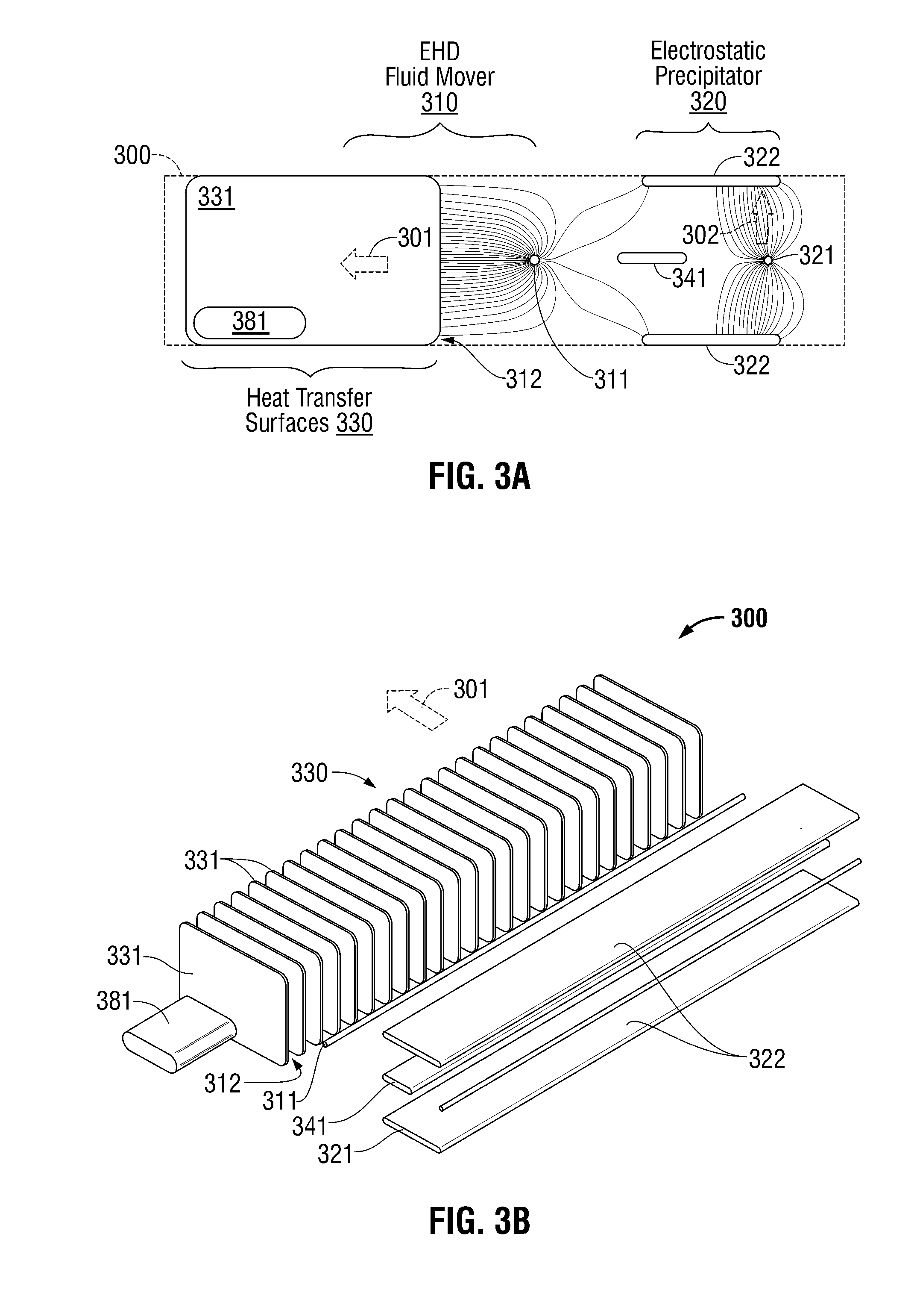 Electrostatic precipitator pre-filter for electrohydrodynamic fluid mover