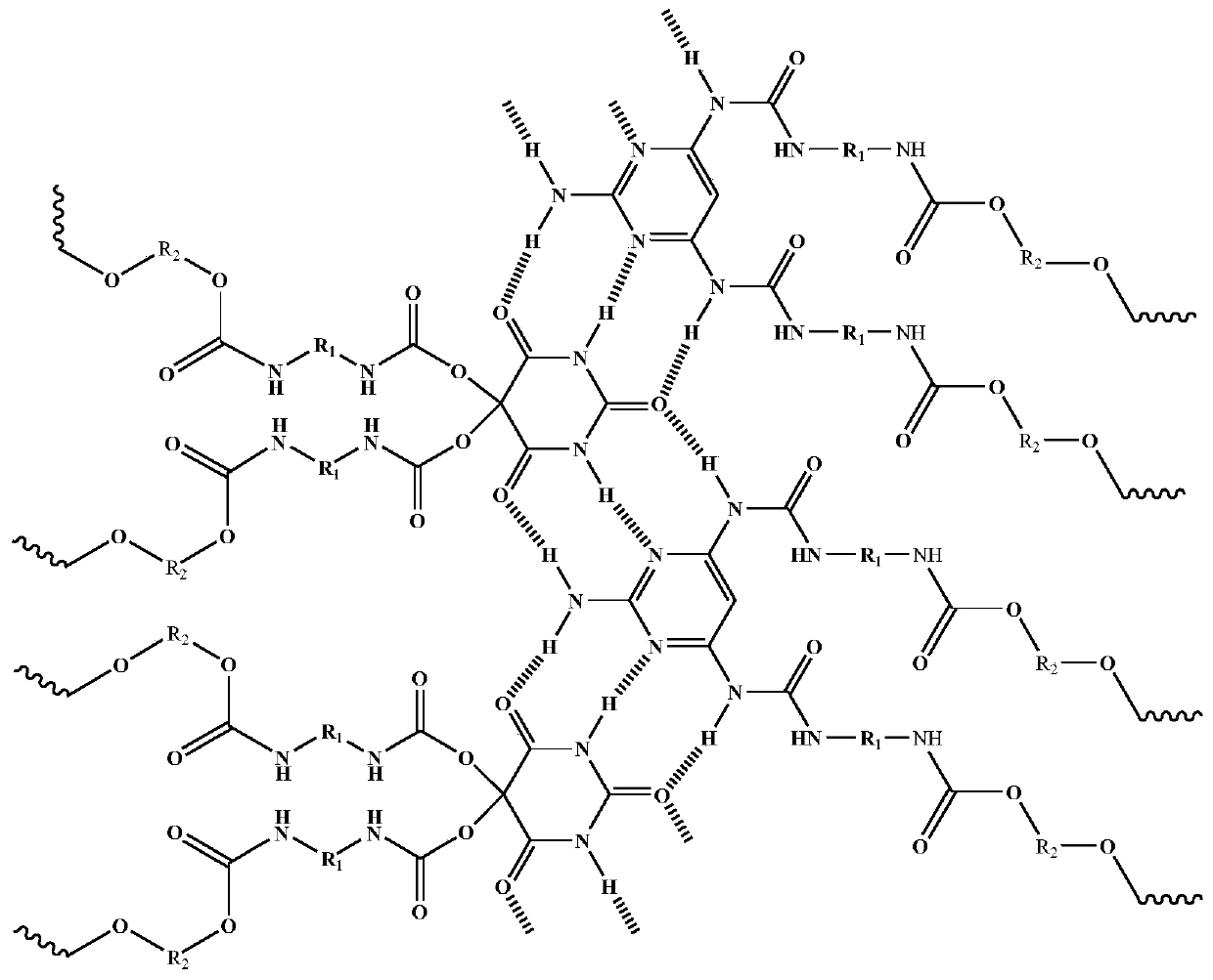 Acrylic acid modified waterborne polyurethane self-repairing pressure-sensitive adhesive as well as preparation method and application thereof