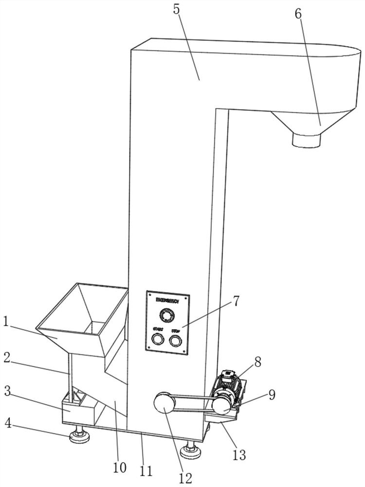 A high-efficiency lifting device for food processing
