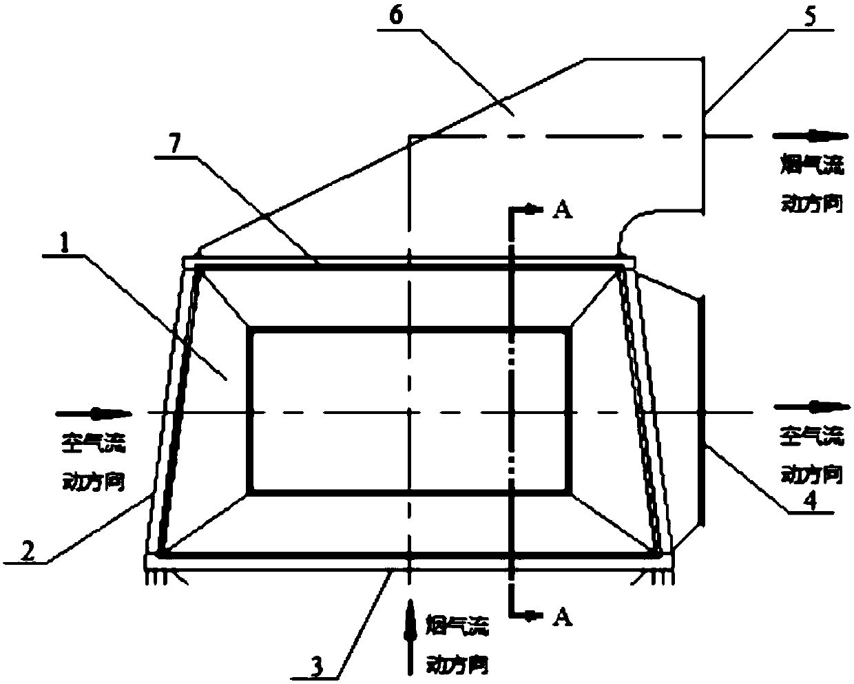 Variable-flue-cross-section tubular air preheater