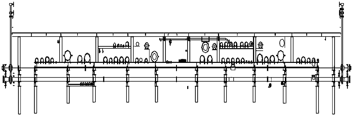 Construction method of chemical ship pipe collecting area unit