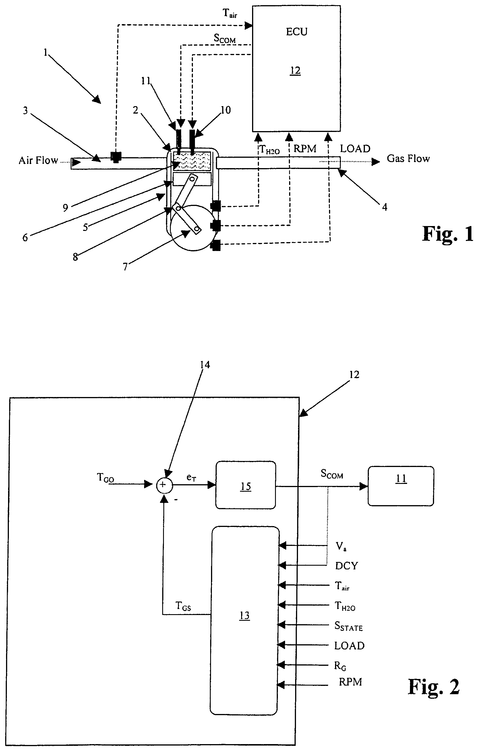 Internal combustion engine provided with a heating device in a combustion chamber and a control method for the heating device