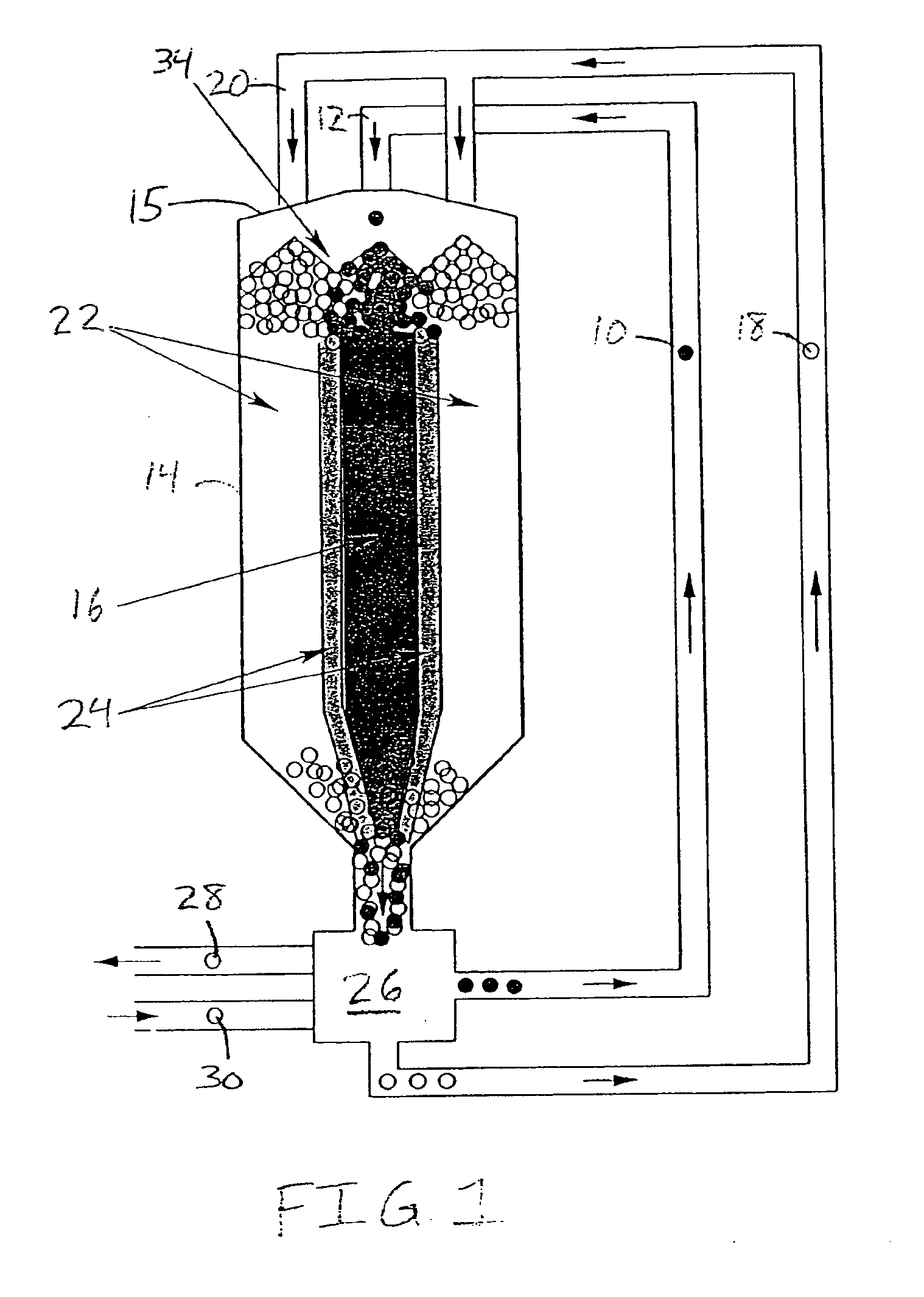 Guide ring to control granular mixing in a pebble-bed nuclear reactor