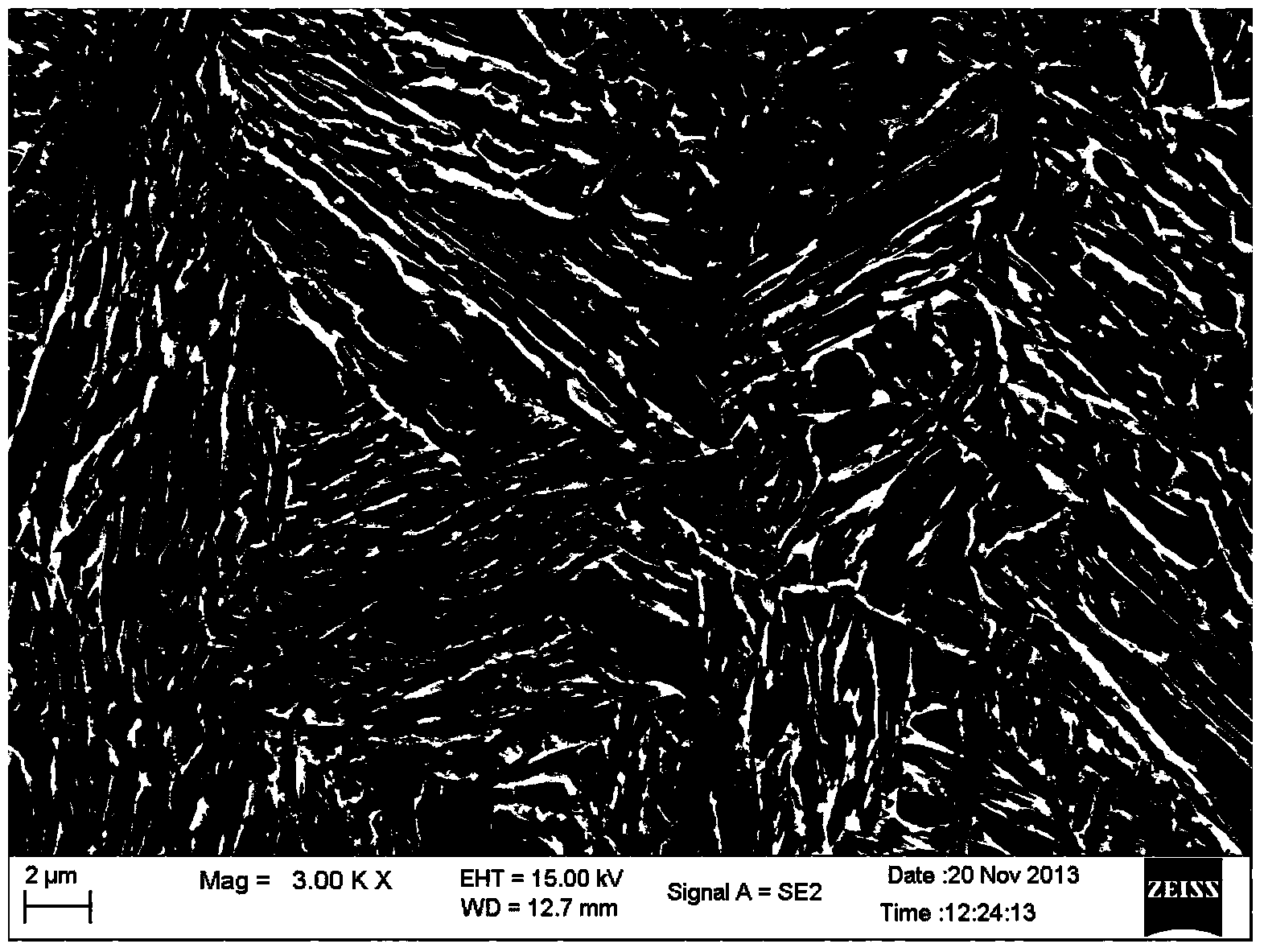 Method for manufacturing high-strength steel through hot rolling and on-line thermal treatment