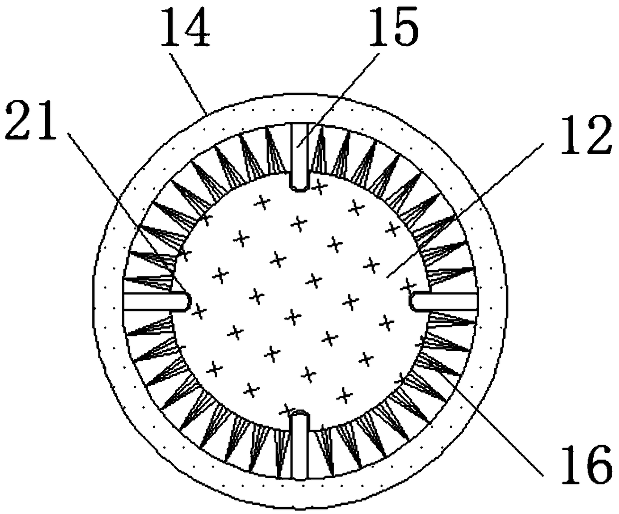 Drilling device with landslide prevention function for blasting construction