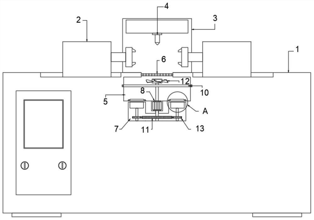 Heat dissipation mechanism of automatic bottom sealing machine for quartz glass sleeves