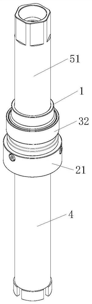 Quick connecting device for drill bit of anchor changing machine