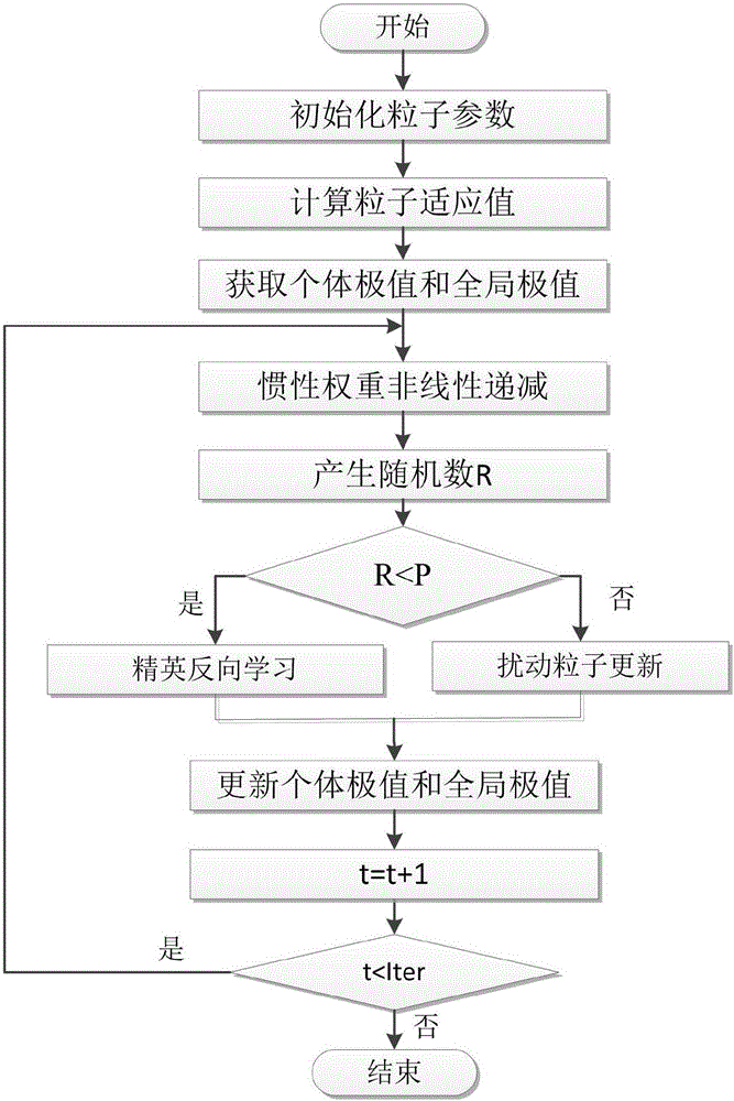 Disturbance-based elite reverse learning particle swarm optimization implementation method