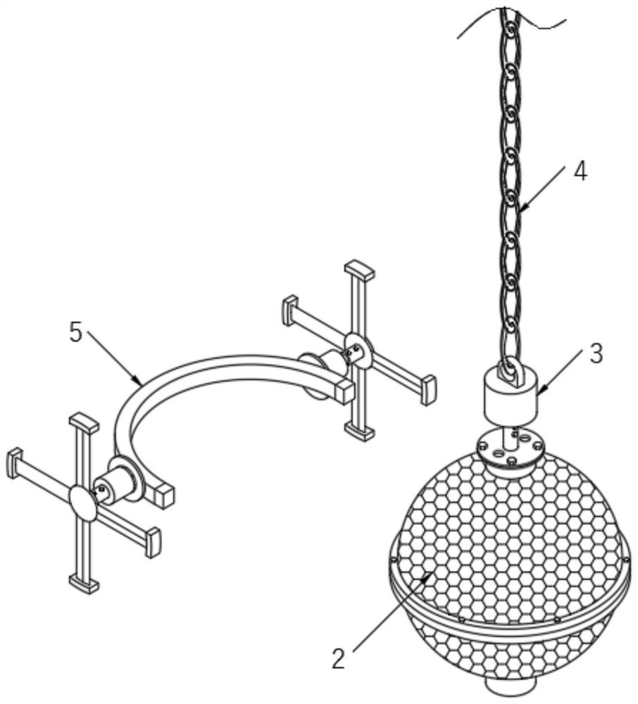 An all-round anti-collision device for a ship-borne marine underwater detection device