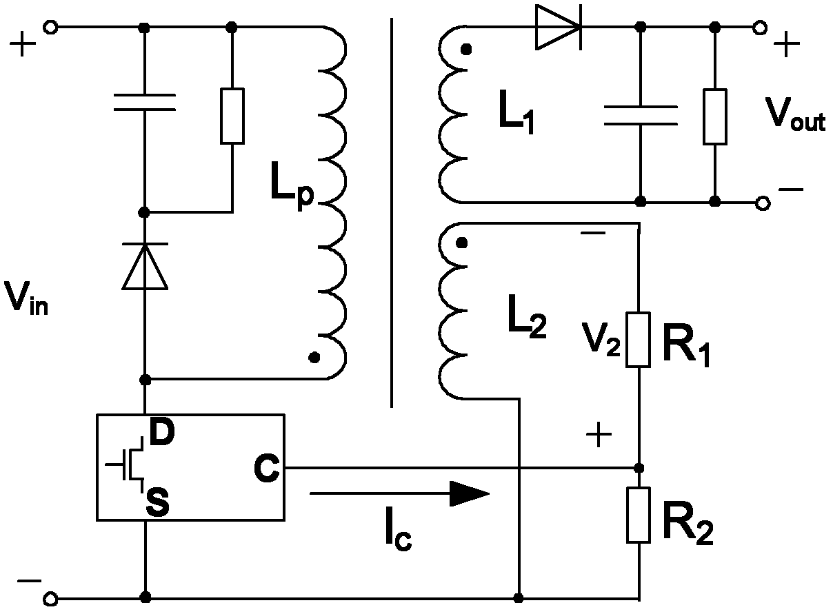 Primary inductance correction circuit applied to flyback switching power supply
