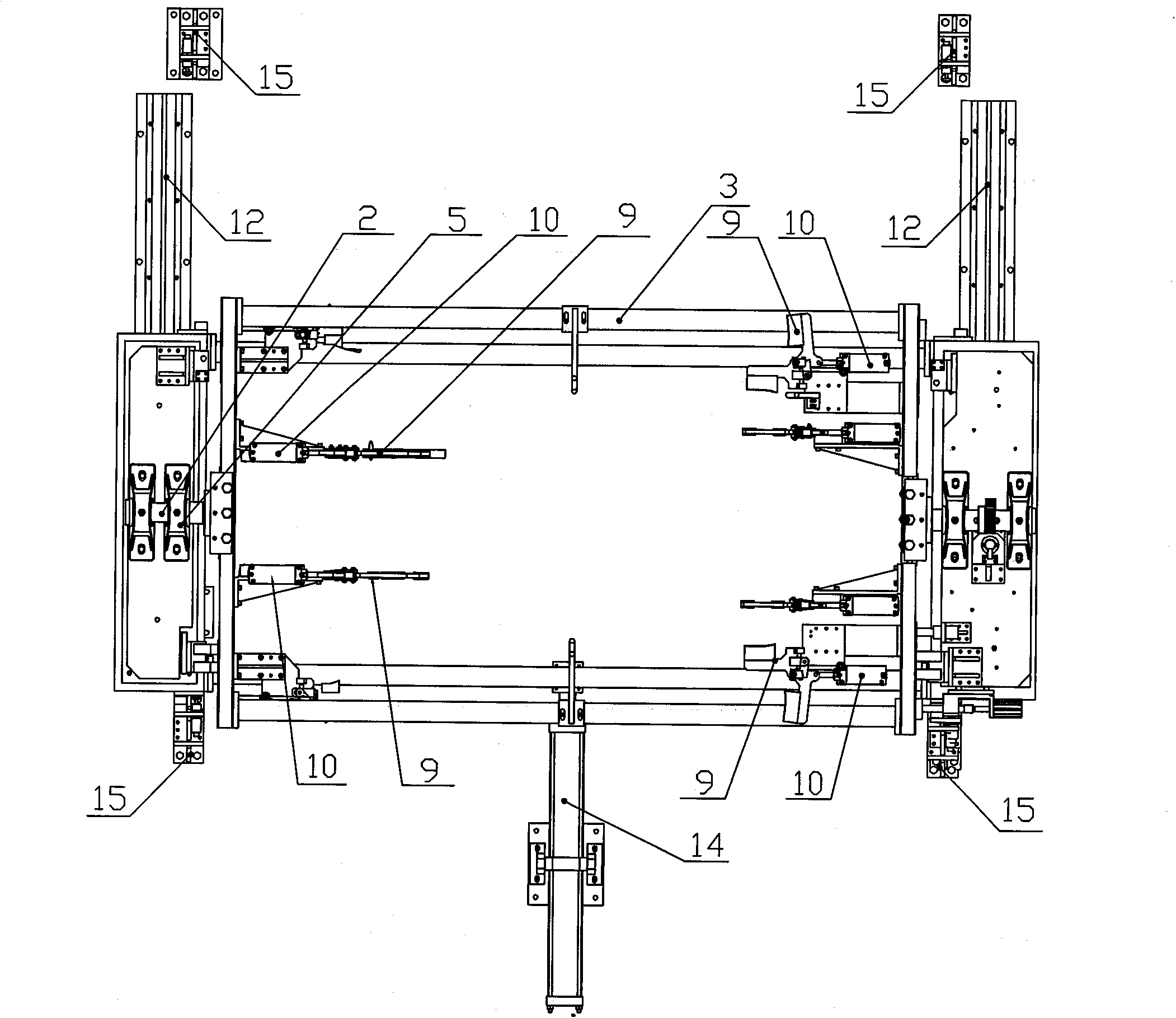Automatic axial turnover mechanism for fixtures