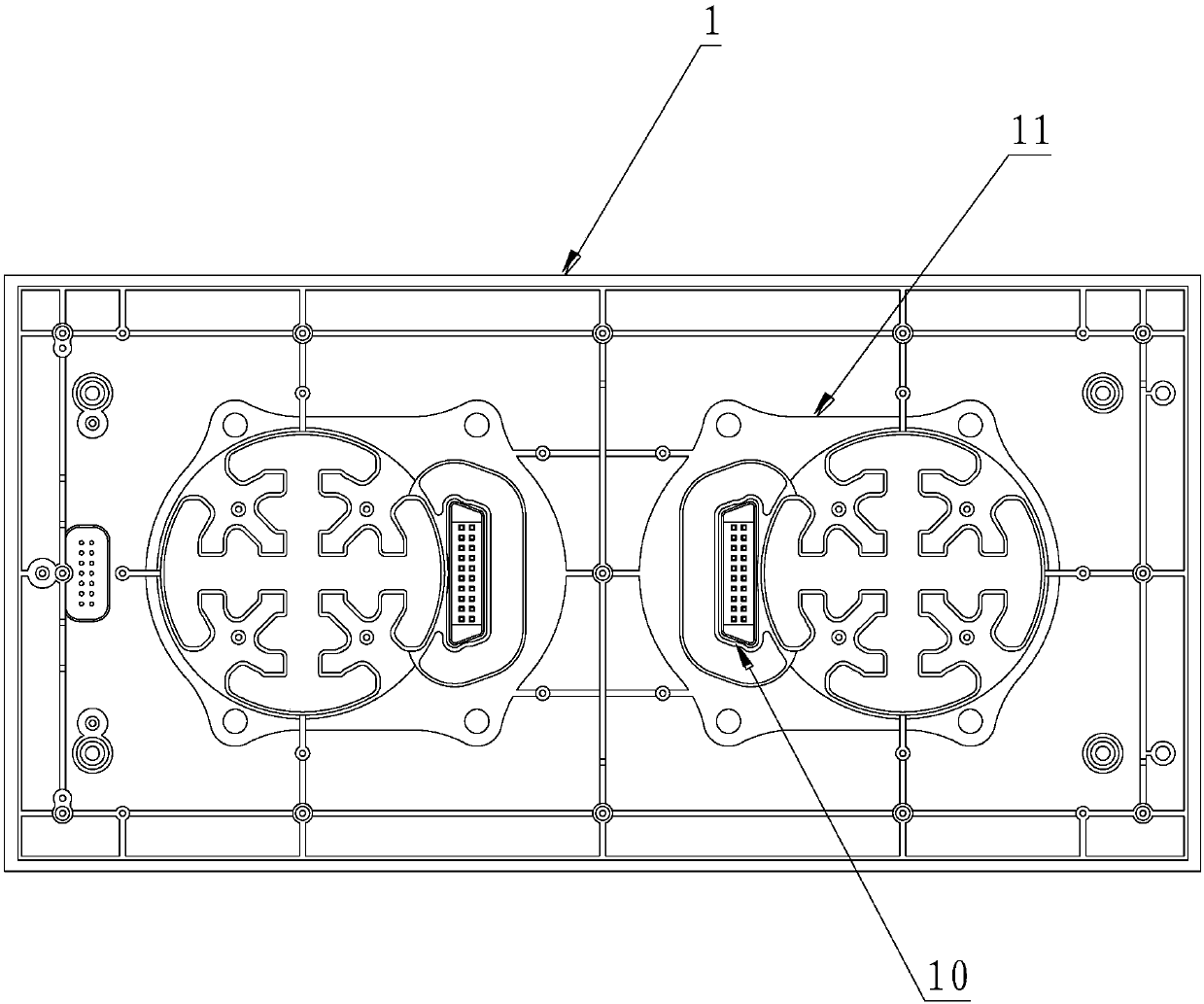 LED display screen with embedded high-power lamps