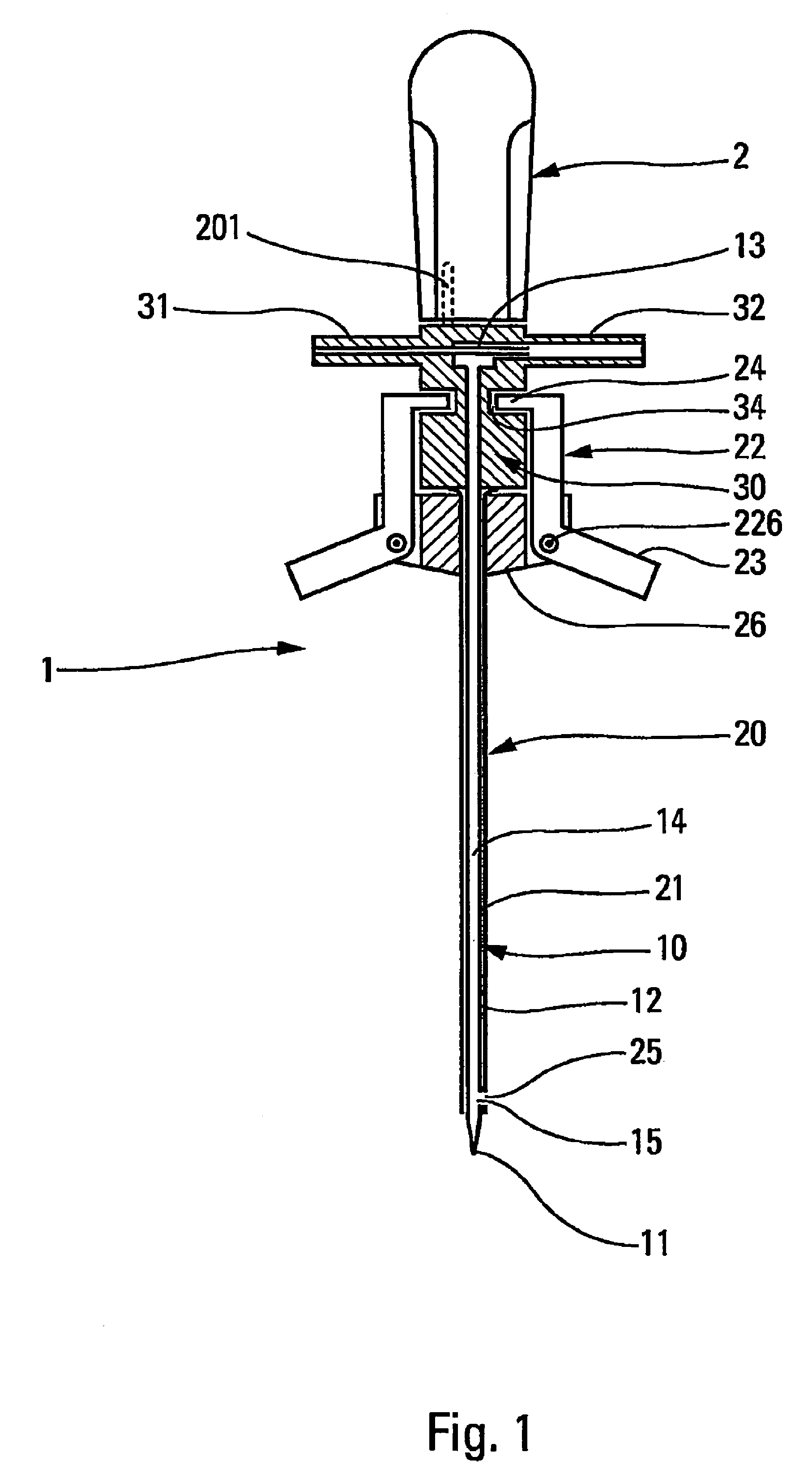 Bone-marrow extraction and/or injection device and a system including such a device