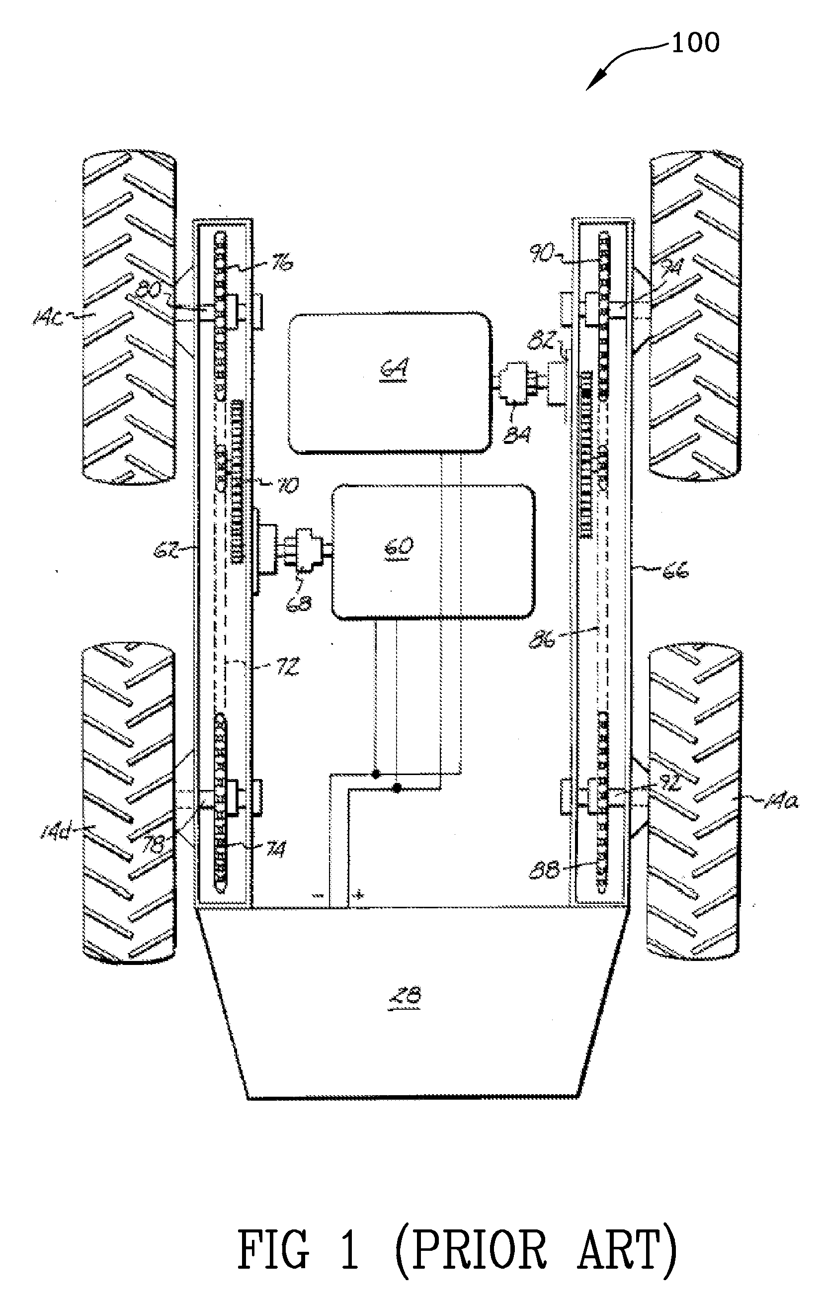 Offset drive system for utility vehicles