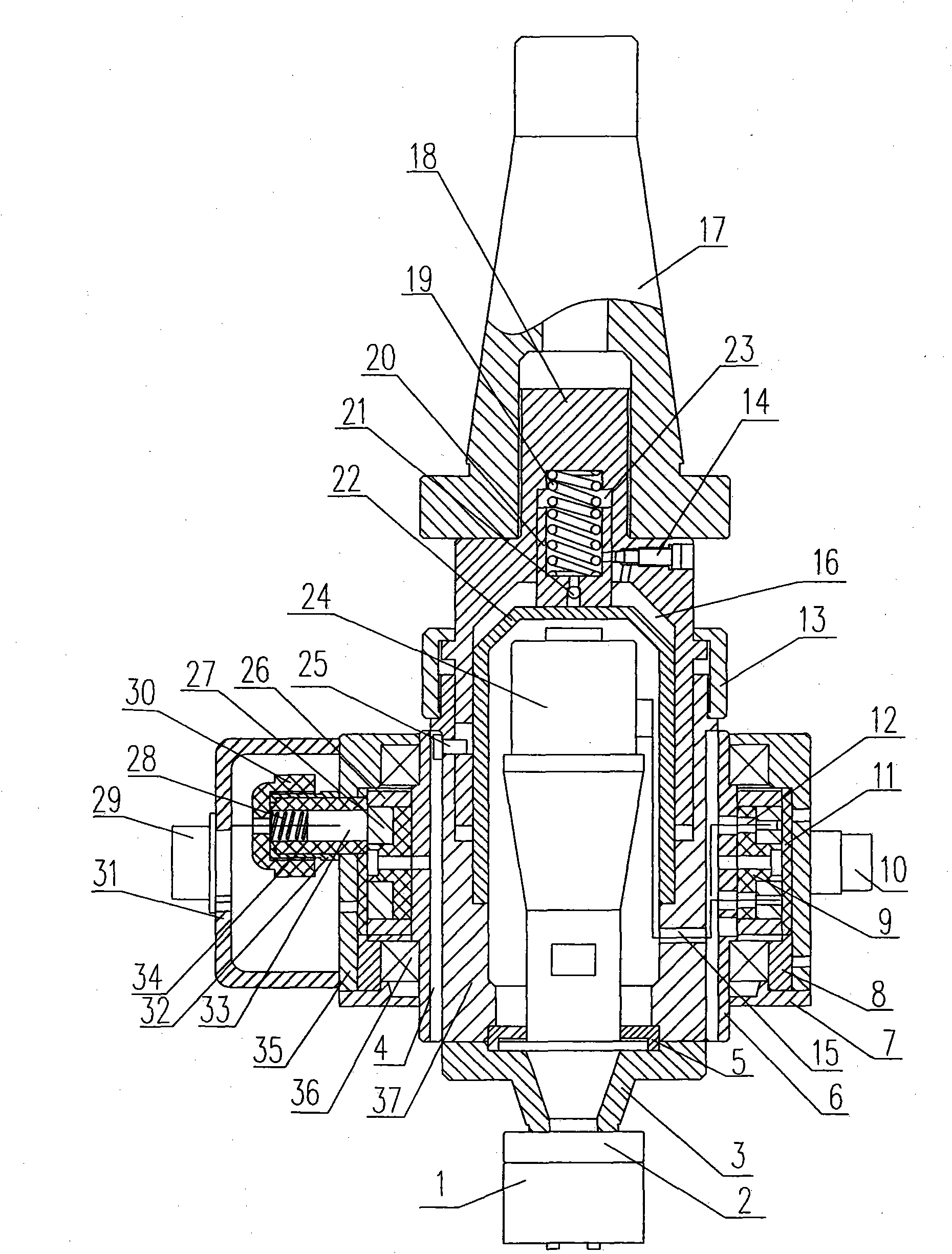 Ultrasonic metal surface processing device used for processing plane on milling machine or boring machine