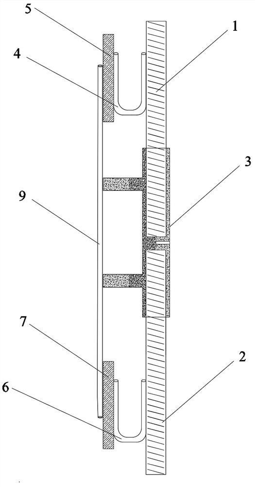 A lightning protection downconductor connection structure and its construction method in a prefabricated building