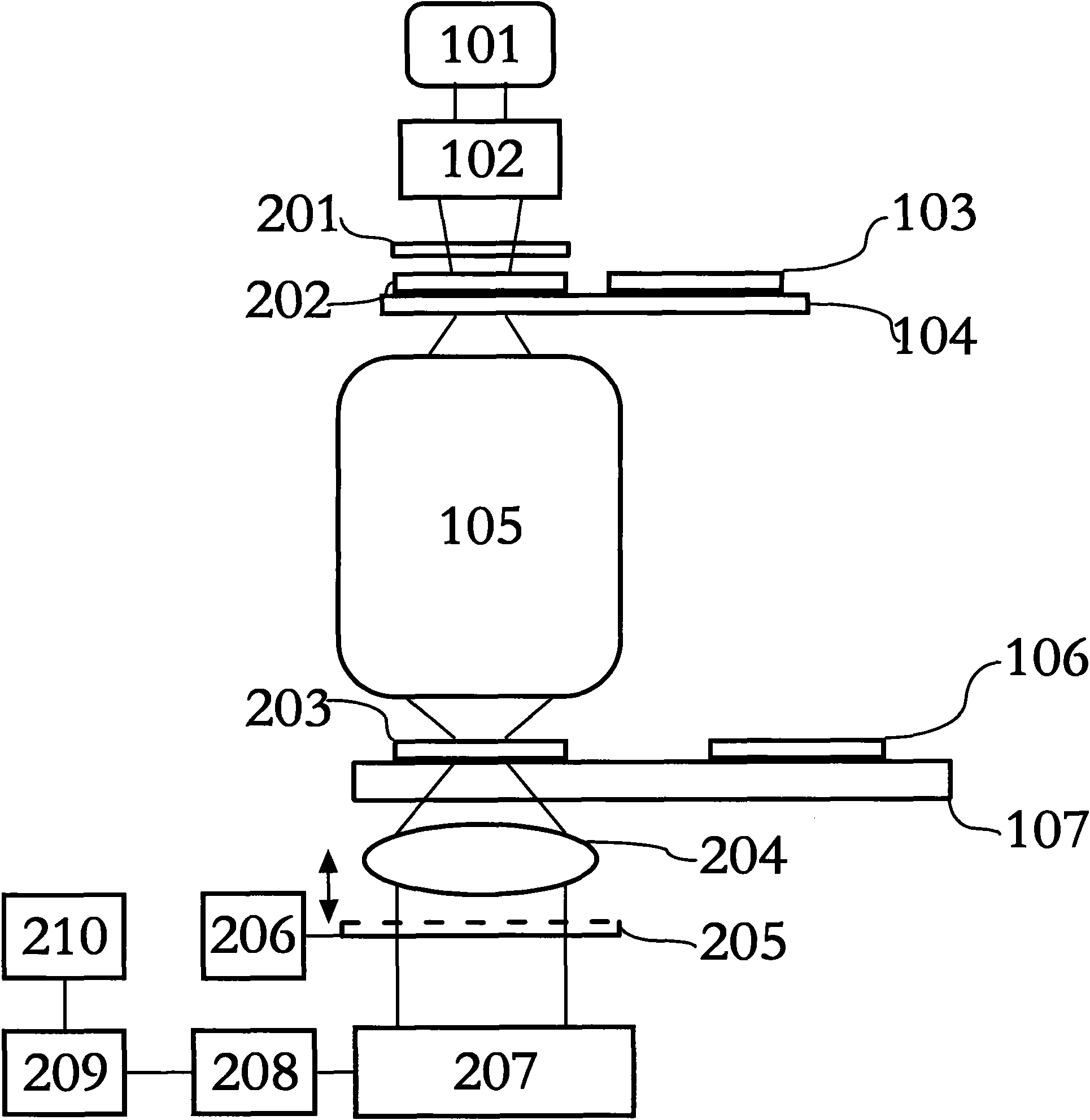 Photoetching machine projection objective wave aberration on-line detector and method