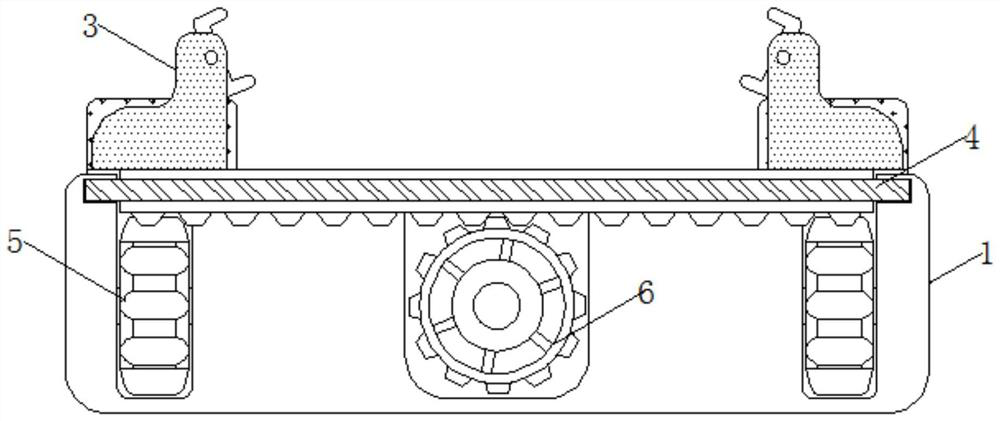 A base for printers with various specifications that automatically fixes and adjusts the range of heat dissipation