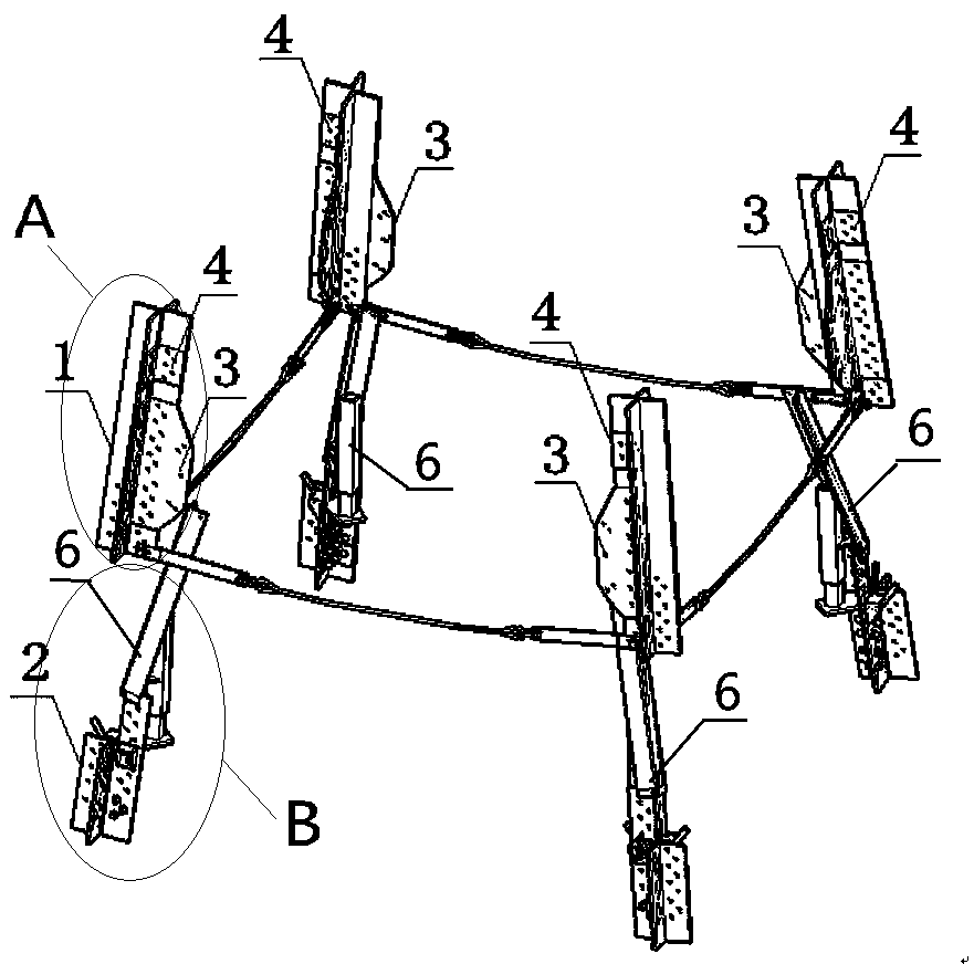 Construction method for erecting electric transmission line double-leg angle steel tower by helicopter unit