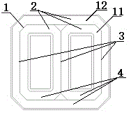 Folding type planar three-phase open transformer core