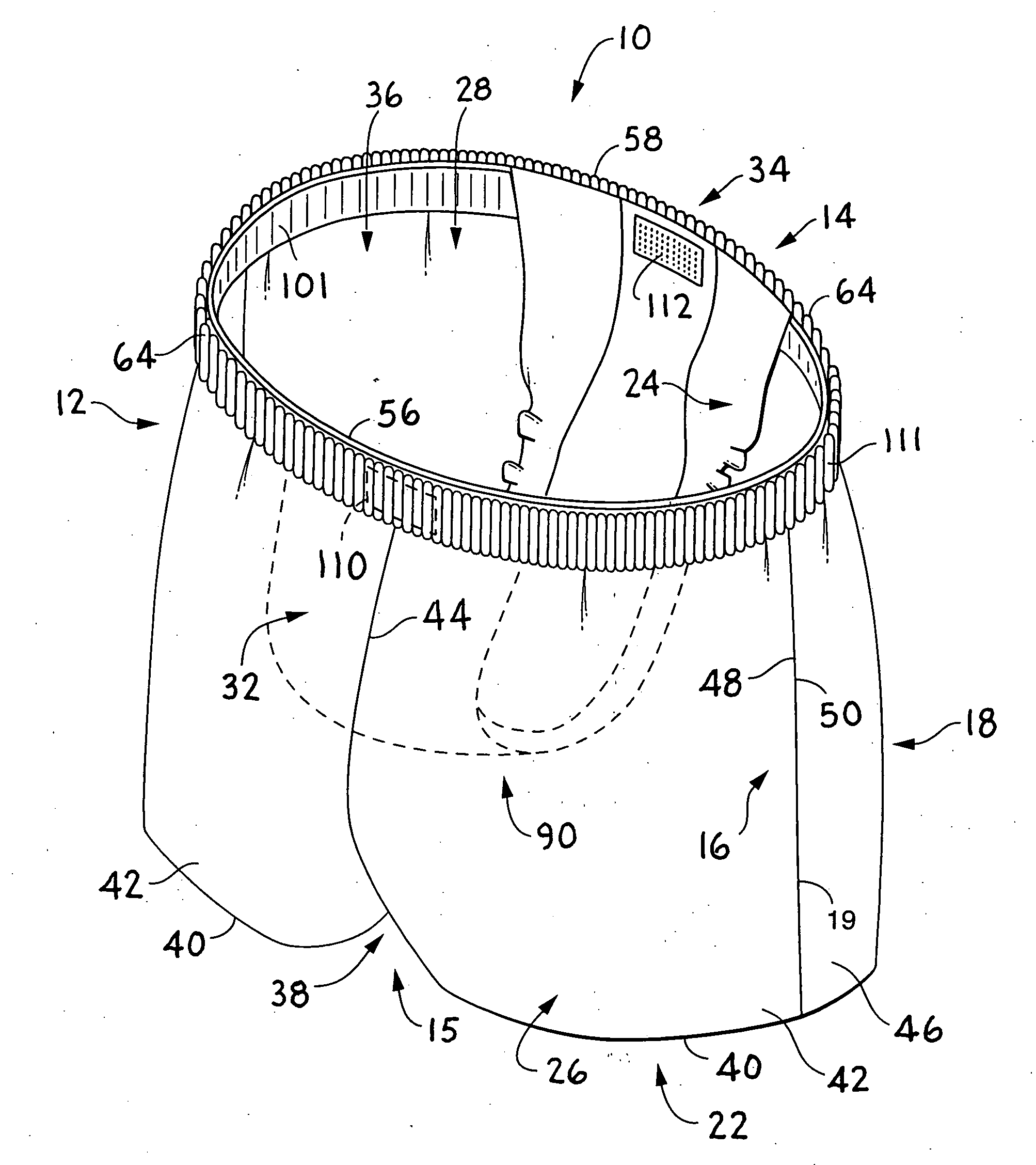 Array of disposable absorbent articles having types of discretion and method therefor