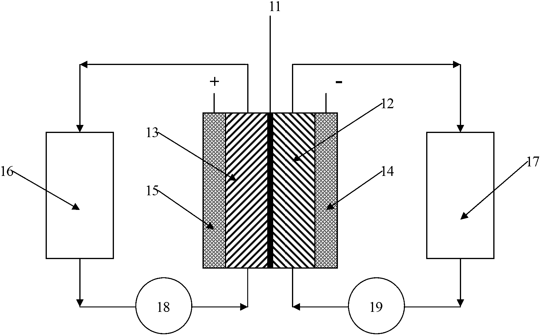 Liquid flow frame device and vanadium cell containing same
