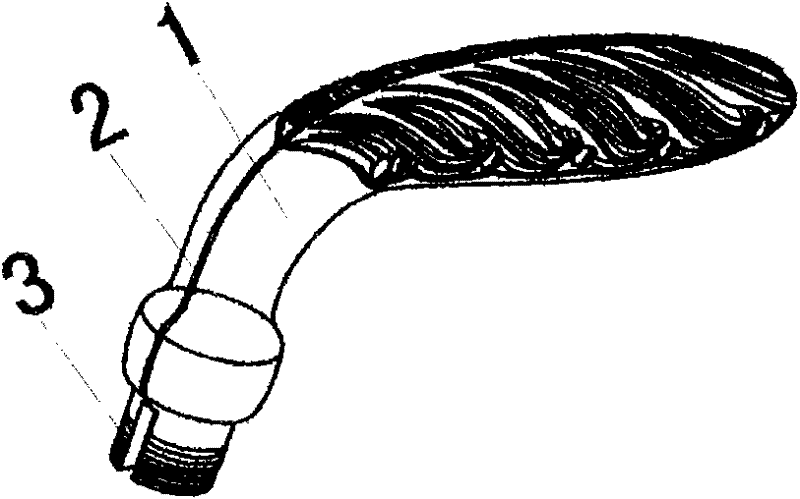 Production process of pressure formed hollow handle of metal plate