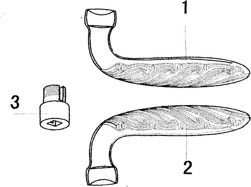 Production process of pressure formed hollow handle of metal plate