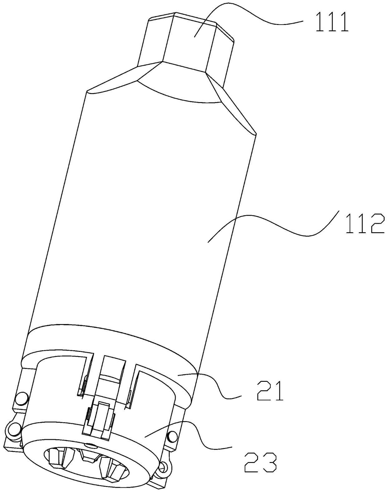 Self-force return C type groove precision screw tightening robot