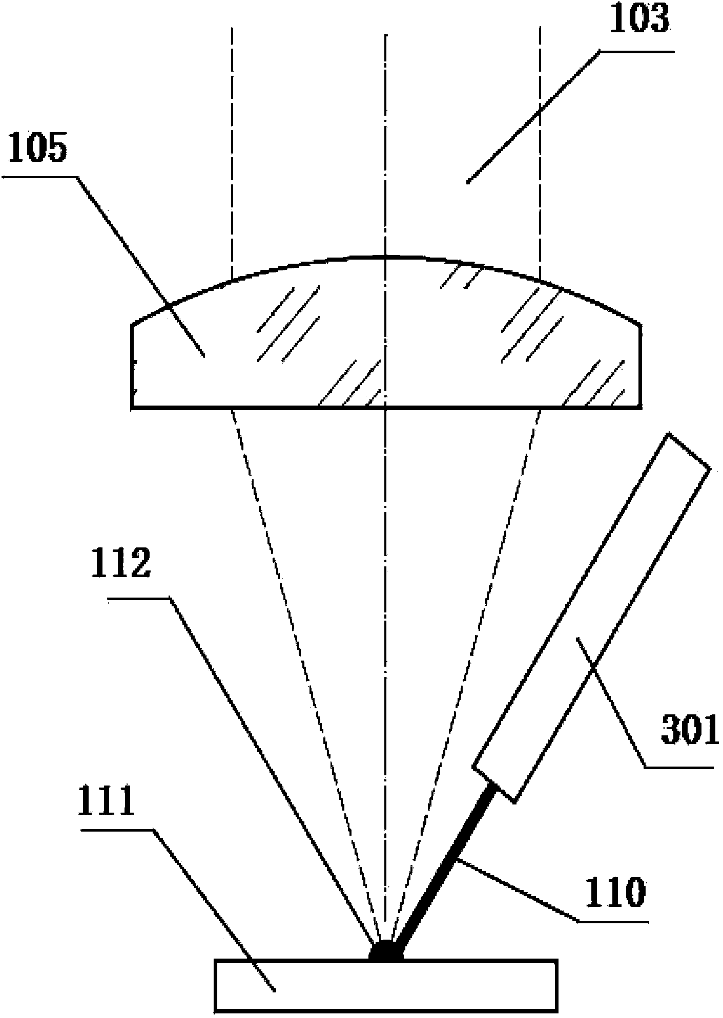 Multi-beam center wire feeding laser processing head and processing method thereof