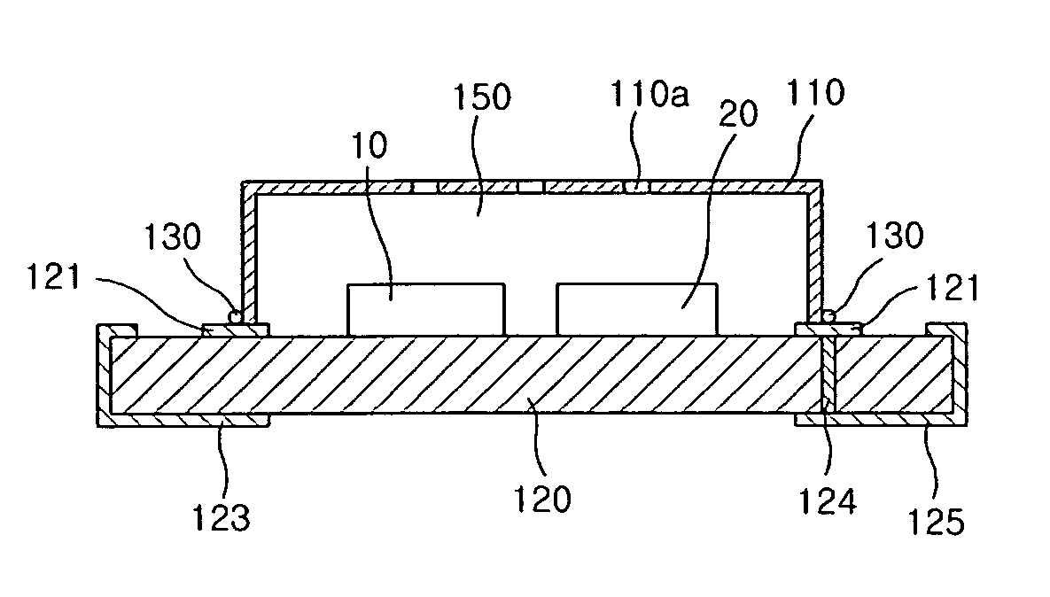 Silicon based condenser microphone and packaging method for the same