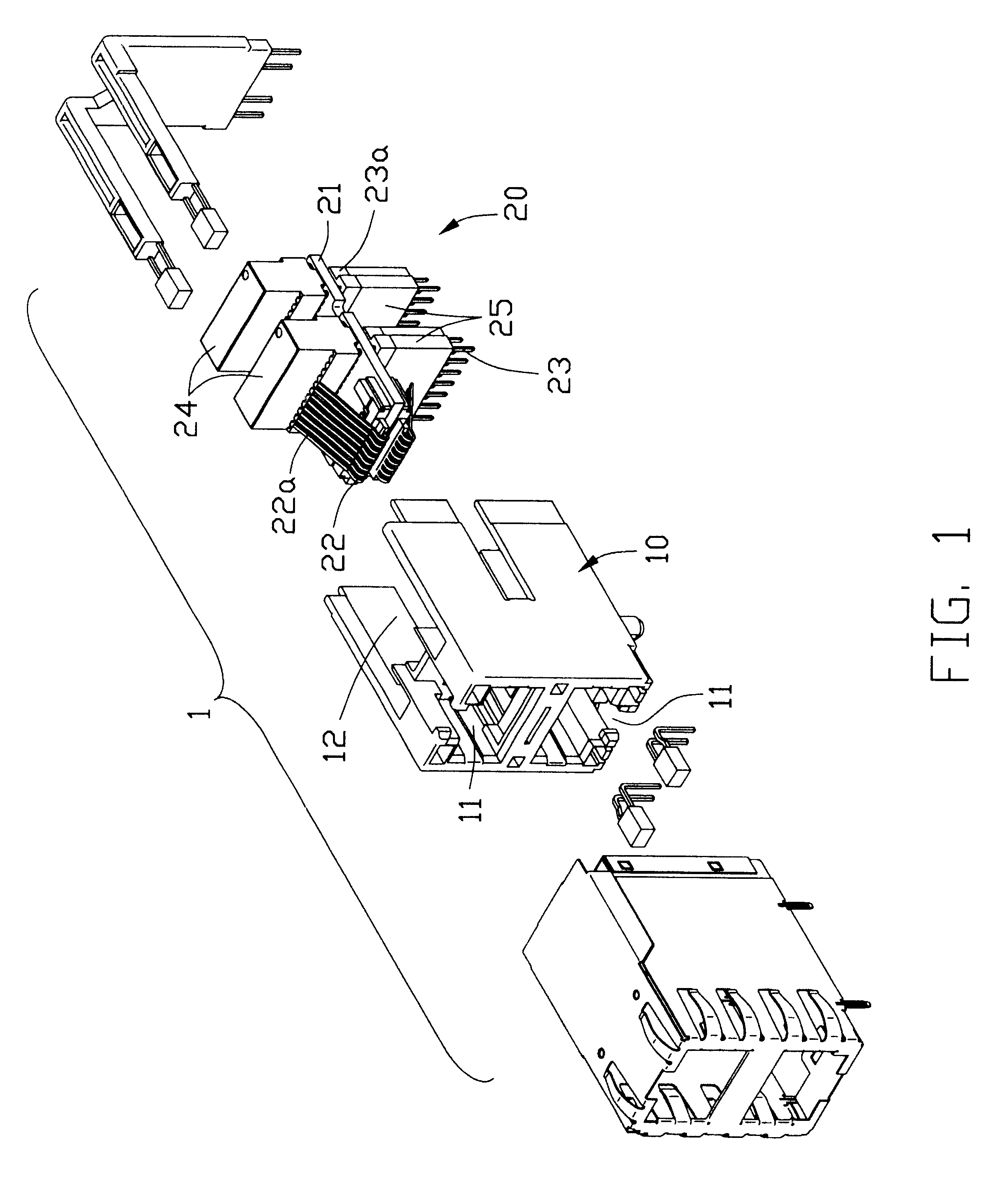 Electrical connector having integral noise suppressing device