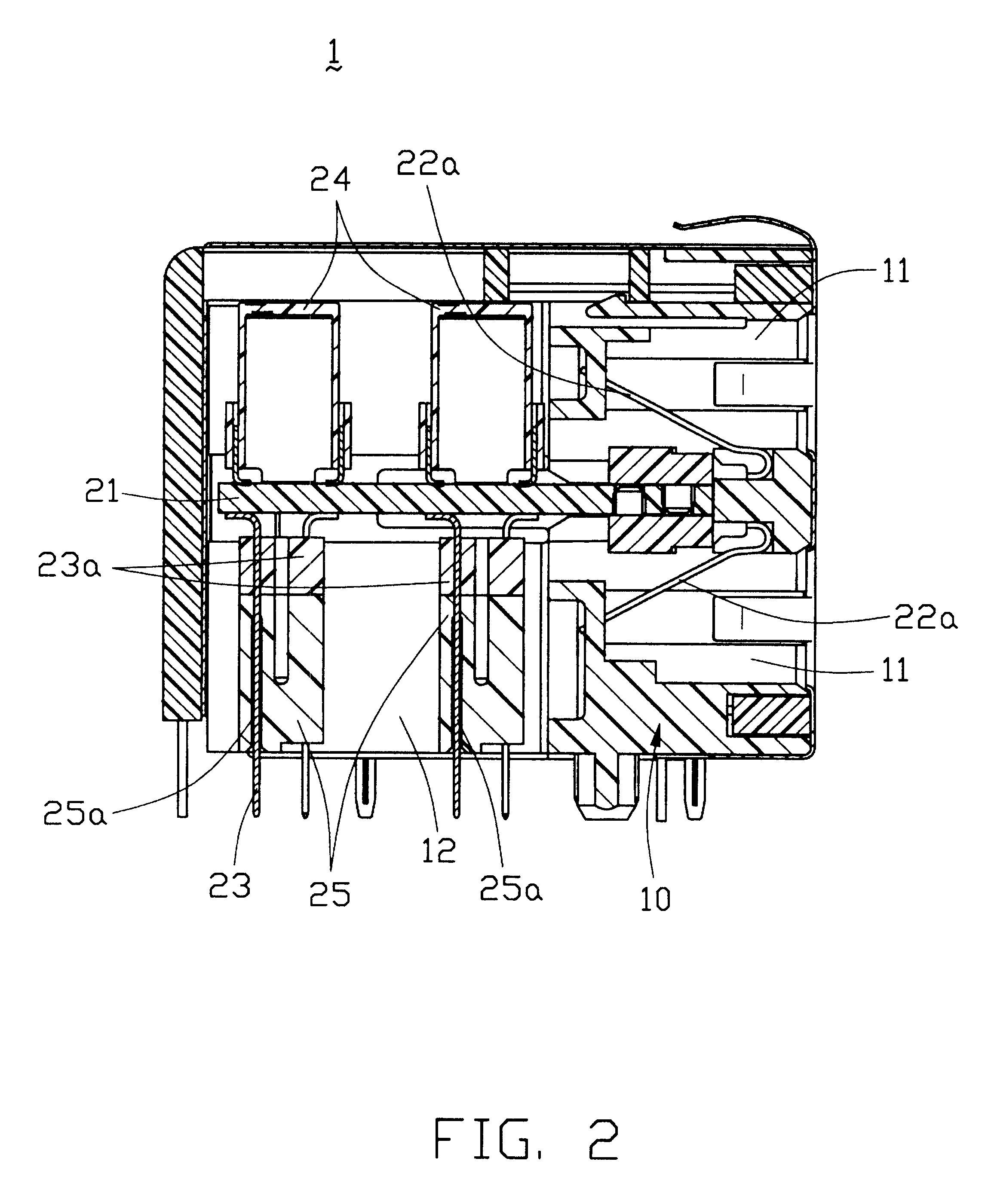 Electrical connector having integral noise suppressing device