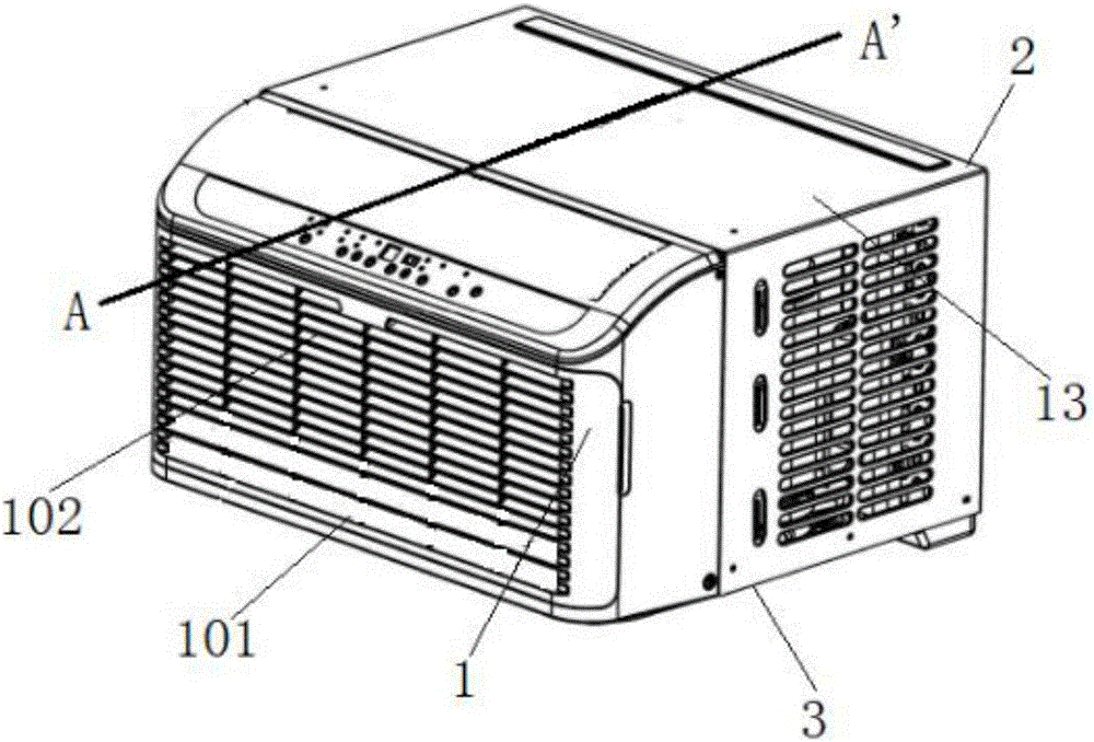 Low-noise window air conditioner
