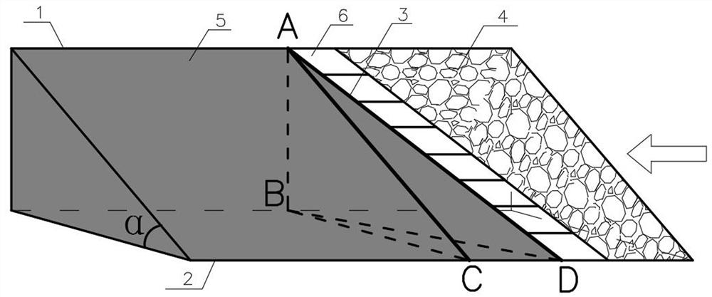 Inclined layered solid ore deposit mining method